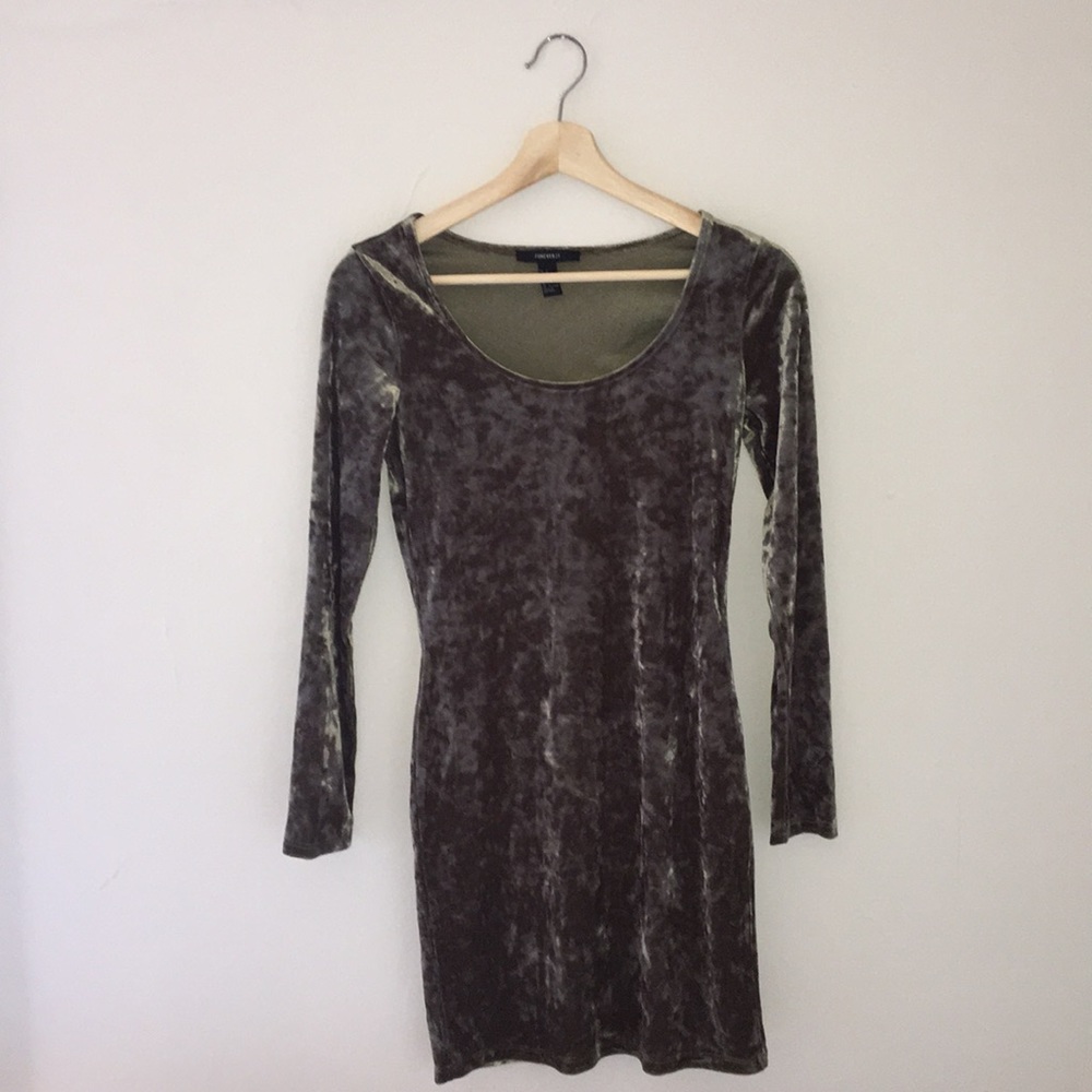 Green Velvet Bodycon Dress